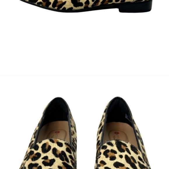 Clarks Unstructured Women's Size 7M Leopard Print Pony Hair Slip On Loaf… - Picture 1 of 4